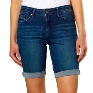 Tommy Hilfiger | Cuffed Bermuda Jean Shorts in Dark Blue Size 8